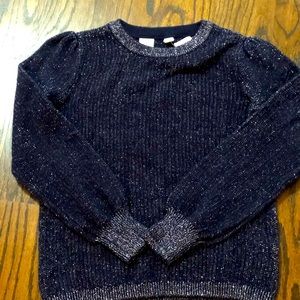 NWT Medium Gap Kids Glitter Navy Sweater